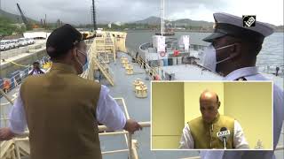 Defence minister Rajnath Singh visits Karwar Naval Base [upl. by Yrannav]