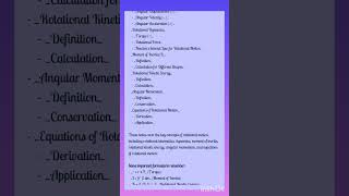 Rotational Motion physicsnotes class11 simplifiednotes rotationalmotion [upl. by Anerb486]