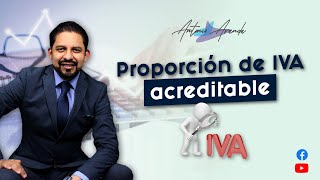 Proporción de IVA acreditable [upl. by Yleak]