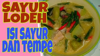 SAYUR LODEH TEMPE dan SAYURAN  Gampang dan Enak [upl. by Ahiel]