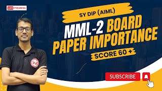 MML  2  SY diploma AIML  Board Paper Solution amp VIMP for Board Exam [upl. by Nina]