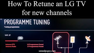 How to retune channels on a LG television retune samsungtv tvinspain [upl. by Dorice626]