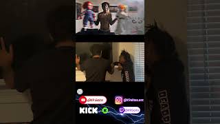 4 Dudes vs 1 tv 😭😂 dis was funny funny vlog streamer viralvideo [upl. by Dessma707]