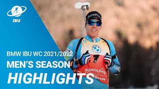 Biathlon World Cup 2122 Men Season Highlights [upl. by Harmonia]