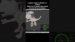 Creature Creator to Blender 41 Tutorial  Animal  Monster  Bird  Fish Creation  Spore blender [upl. by Ayikur651]