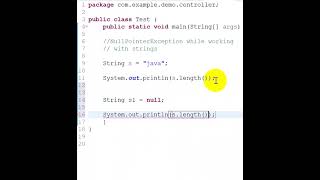 NullPointerException java while working with Strings  Exception Handling java [upl. by Ivel]