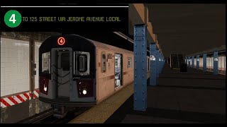 OpenBVE Special 4 Train To 125th Street Via Jerome Avenue Local R142AOvernight GO [upl. by Elfstan]