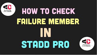 How to Check Failure Member in Staadpro [upl. by Peppel]