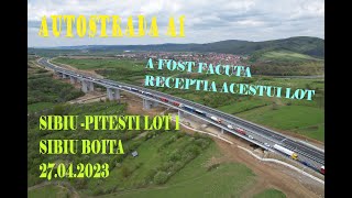 Autostrada A1 Sibiu Pitești lot 1 Sibiu Boița filmat complet în 27 04 2023 autostradasibiupitesti [upl. by Ydolem72]