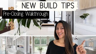 NEW BUILD TIPS PRECLOSING WALKTHROUGH  What to Expect at Your Blue Tape Walkthrough  Be Prepared [upl. by Lenny881]