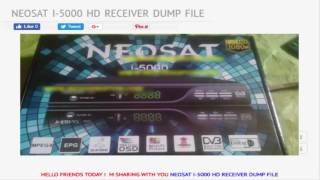 NEOSAT I 5000 HD RECEIVER DUMP FILE [upl. by Elok]