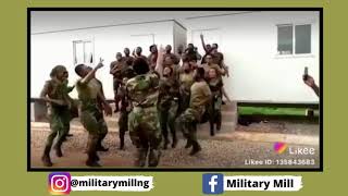 Gallant Female Nigerian Soldiers Gyrating  Nigerian Army [upl. by Noyerb]