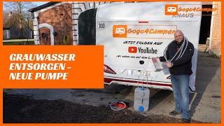 Tipps zur Abwasser Grauwasserentsorgung beim Wohnwagen amp Wohnmobil inkl neuer Grauwasserpumpe [upl. by Narda66]