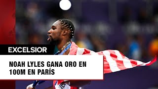 Noah Lyles se convierte en el hombre más rápido del mundo en París [upl. by Otrebogad]