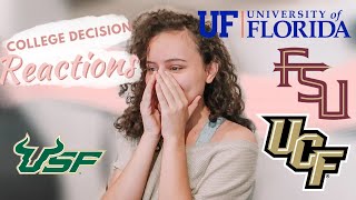 COLLEGE DECISION REACTIONS 2022 UF FSU UCF USF Dream School [upl. by Beisel750]