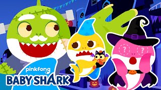 Zombie Grandpa Shark Stole Our Face  Compilation  Halloween Song amp Stories  Baby Shark Official [upl. by Nemlaz444]