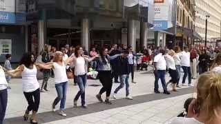 Zorba Dance Flash mob in Cardiff [upl. by Josias]