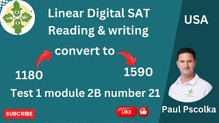 Digital SAT reading and writing practice test 1 module 2B number 21  Ivy Masters [upl. by Ayotas]