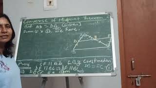 Converse of Midpoint Theorem from chapter Quadrilaterals of class IX Mathematics📐📊📚 [upl. by Kesia]