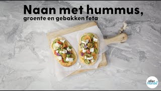 Naanbrood met groente hummus amp gebakken feta  recept – Allerhande [upl. by Gehlbach]