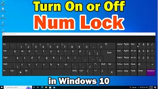 How to Turn On or Off Num Lock in Windows 10 PC or Laptop [upl. by Owens]