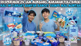 EKSPERIMEN 24 JAM MUKBANG FULL WARNA BIRU BORONG SUPERMARKET ANDRA MODE DINGIN🥶 SAMPE MUNTAH CUK😭 [upl. by Dalston]