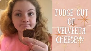 Velveeta Fudge Making Fudge Out of Velveeta Cheese Simple and Delicious Christmas Recipes [upl. by Garland]