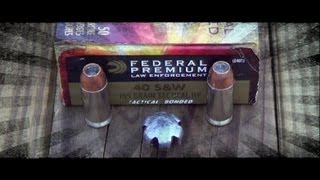 Federal Tactical Bonded 40 SampW 165gr JHP LE40T3 Ballistics Gel Test HD [upl. by Pascal]