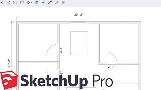 How to Make Floor Plans in Sketchup Pro [upl. by Kenway671]