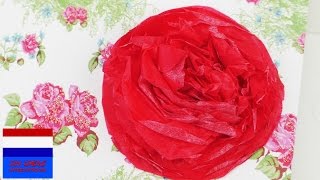 Rode rozen maken van papier  snelle en eenvoudige bloemen van papier voor Valentijn [upl. by Vitoria]