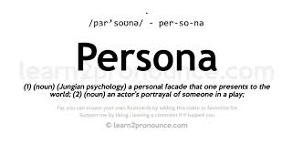 Pronunciation of Persona  Definition of Persona [upl. by Lizette]