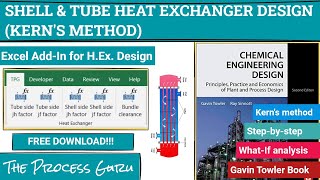 Shell and Tube Heat Exchanger Design  Kerns method with sensitivity study FREE Excel Add In [upl. by Collier]