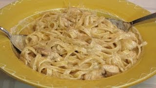 Fettuccine Alfredo with Chicken  Lynns Recipes [upl. by Marden720]