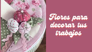 Decora tus trabajos con estas originales flores Tutorial gratuito 202 [upl. by Hanimay]