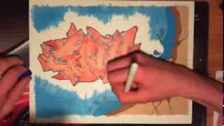 Wildstyle graffiti sketchbook piece speed drawing quotCAMYquot requested PROMARKERS [upl. by Aynna]