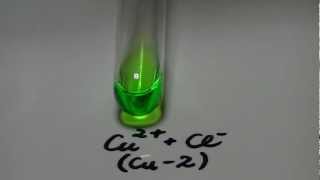 Cu2銅イオンと濃塩酸の反応Cu2 ＋ Cl copper ion and chloride ionMTS [upl. by Anauqahc274]