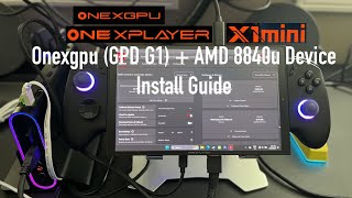 Install Guide ONEXGPU 1 and 2 with AMD 8840u Devices  Onexplayer X1 Mini 3DMark Benchmark [upl. by Skutchan]