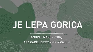 JE LEPA GORICA  Andrej Makor  APZ Karel Destovnik – Kajuh [upl. by Ennalyrehc185]