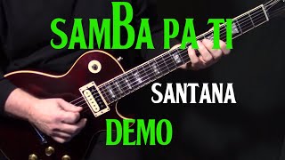 Samba Pa Ti  Carlos Santana  guitar chords play along with original recording [upl. by Eegnat580]