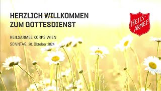 Gottesdienst der Heilsarmee Wien vom 20Oktober 2024 [upl. by Hildie]