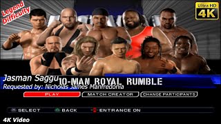 WWE SmackDown vs Raw 2011  Cody Rhodes vs 9 other wrestlers  10 Man Royal Rumble Again  Nicholas [upl. by Rob917]