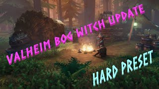 Valheim Bog Witch  Hard Playthrough  Farming these Feasts  More Swammmp on Day Two [upl. by Yhcir]