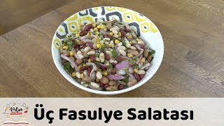 Üç Fasulye Salatası Tarifi [upl. by Enirahtac]