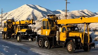 Rescuing Two Mack B Series Trucks with Bucyrus Erie H5 Hydrocranes Episode 3 [upl. by Eenafit804]