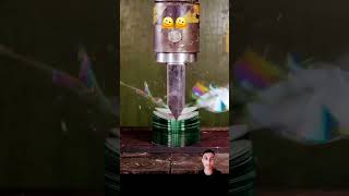 Hydraulic press vs cards🃏hydrualicpress satisfying experiment ytshort edit viralshort [upl. by Anialem]