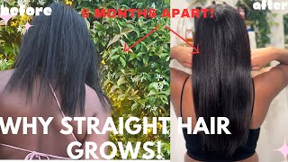 why my type 4 natural hair grows QUICKER straight  Silk press straight Natural hair Natural Nadine [upl. by Yrrah696]