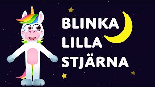 Blinka Lilla Stjärna Där  Vaggvisa  Barnvisa  Barnens ABC [upl. by Nnyleimaj657]