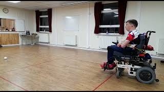 David Smith OBE demonstrates the precision needed to play boccia [upl. by Suiratnod]