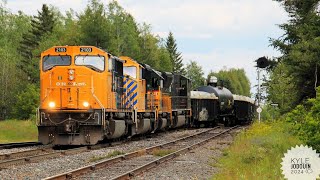 ONR 113 ON 2103 arriving Englehart yard 07192024 [upl. by Baras415]