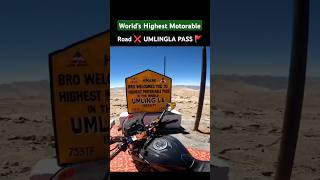 UMLINGLA PASS 🚩 Worlds Highest Motorable ROAD ❤️shorts umlingla dominar400 [upl. by Platus]